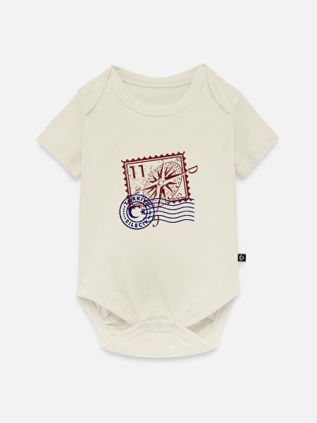 Bilecik - Baby Premium Kurzarmbody - Naturweiß