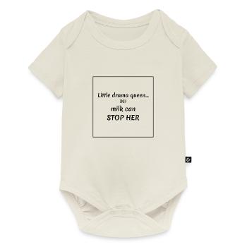 drama baby lustiger spruch - Baby Premium Kurzarmbody - Naturweiß - Vorne