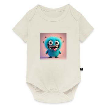 Joyeux Halloween monstre mignon effrayant drôle effrayant effrayant - Body à manches courtes Premium Bébé - blanc cassé - Devant