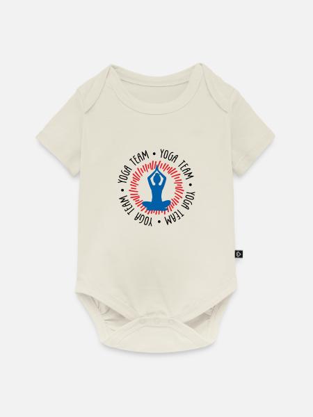 Team-Yoga - Baby Premium Kurzarmbody - Naturweiß