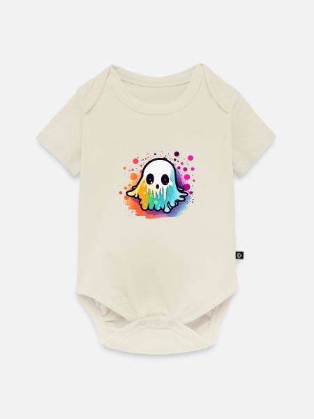 Geist bunt - Baby Premium Kurzarmbody - Naturweiß