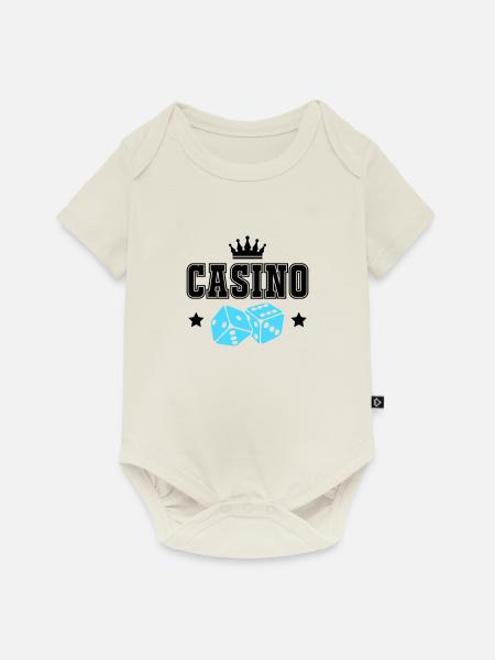 casino - Baby Premium Kurzarmbody - Naturweiß