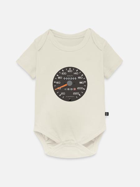 Tacho 205 sportlich 1600 - Baby Premium Kurzarmbody - Naturweiß