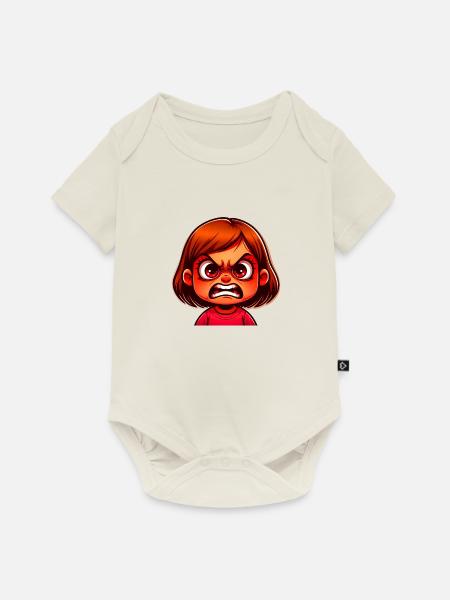 Wütendes Mädchen - Baby Premium Kurzarmbody - Naturweiß