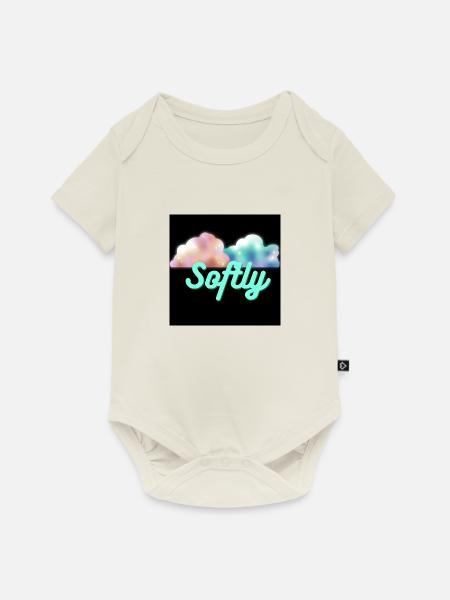 Softly Clouds - Baby Premium Kurzarmbody - Naturweiß