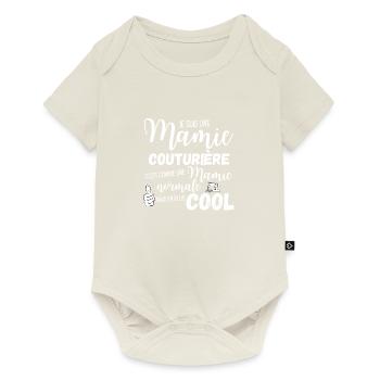 Mamie couturiere - Body à manches courtes Premium Bébé - blanc cassé - Devant