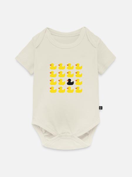 Gummiente - Baby Premium Kurzarmbody - Naturweiß