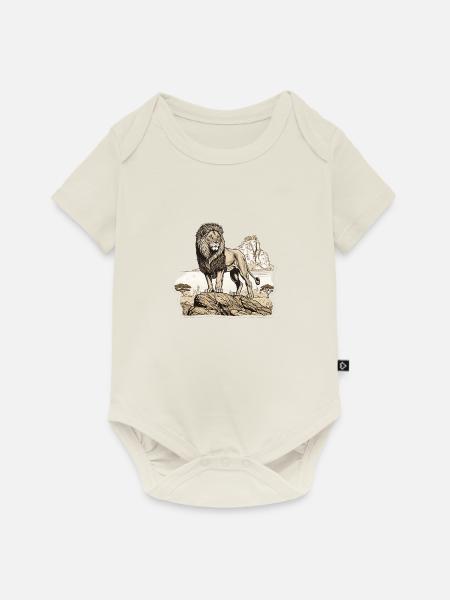 Königlicher Löwe - Baby Premium Kurzarmbody - Naturweiß