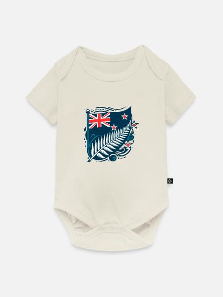 Neuseeland Aotearoa Kiwi 16 - Baby Premium Kurzarmbody - Naturweiß