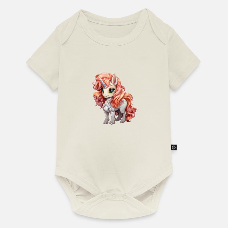 UNI2 - Body à manches courtes Premium Bébé - blanc cassé