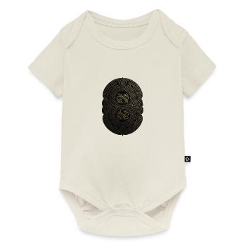 Mayan Black and Gold Monogram - Baby Premium short-sleeve bodysuit - off white - Front