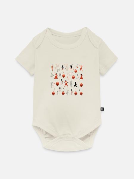 Wurzel Yoga - Baby Premium Kurzarmbody - Naturweiß