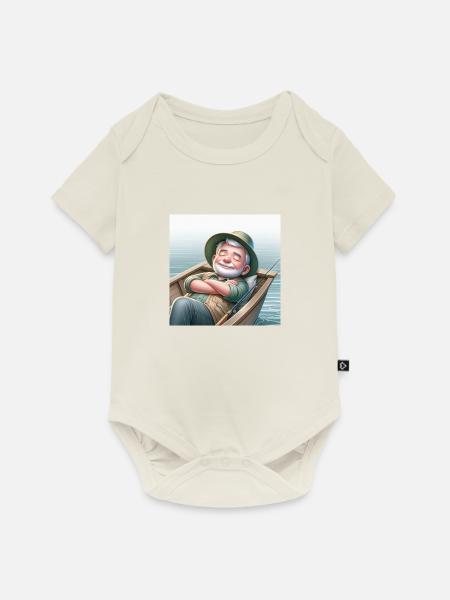Angler - Baby Premium Kurzarmbody - Naturweiß