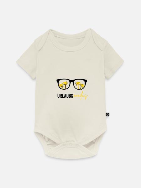 urlaubsmodus - Baby Premium Kurzarmbody - Naturweiß
