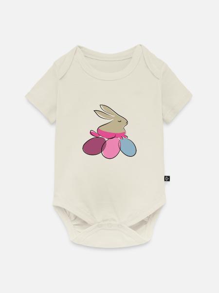 frohe ostern osterhase - Baby Premium Kurzarmbody - Naturweiß