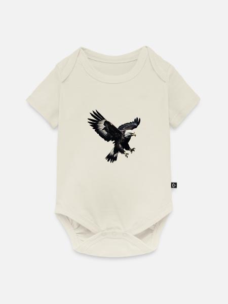 Adler - Baby Premium Kurzarmbody - Naturweiß