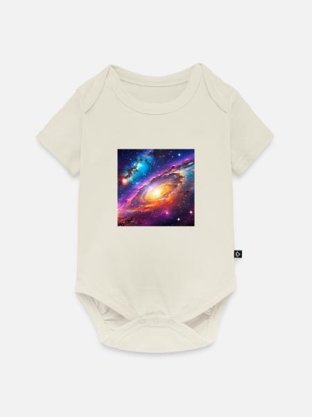 Glühwürmchen-Galaxie - Baby Premium Kurzarmbody - Naturweiß