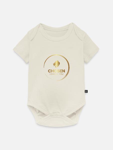 Chosen Gold - Baby Premium Kurzarmbody - Naturweiß
