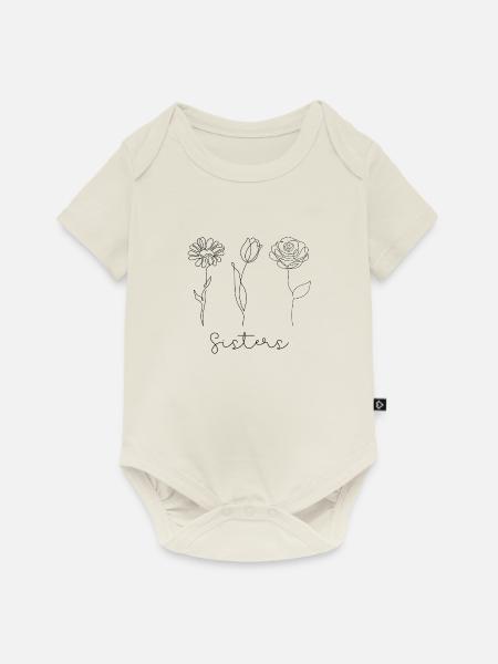 Sisters - Baby Premium Kurzarmbody - Naturweiß