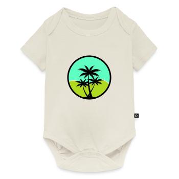 palmen - Baby Premium Kurzarmbody - Naturweiß - Vorne
