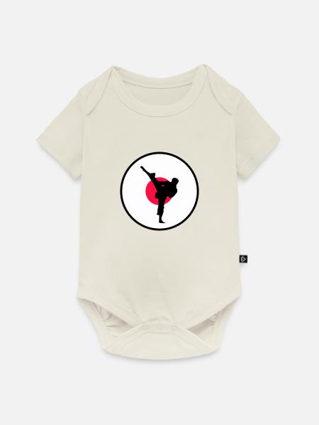 karate japan - Baby Premium Kurzarmbody - Naturweiß