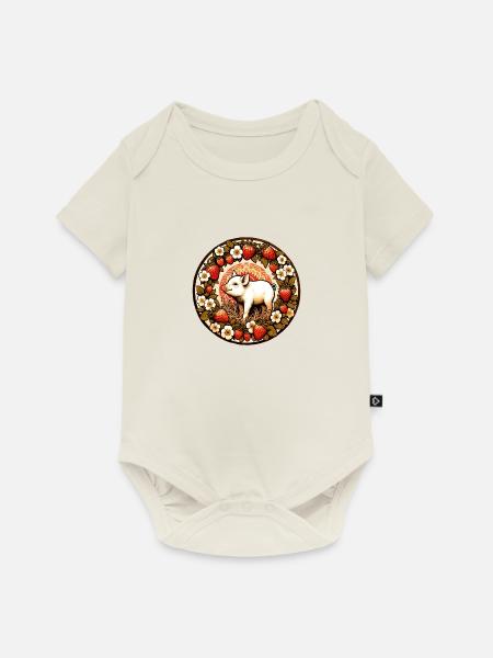 Ferkel - Baby Premium Kurzarmbody - Naturweiß
