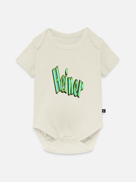 heiner2 - Baby Premium Kurzarmbody - Naturweiß