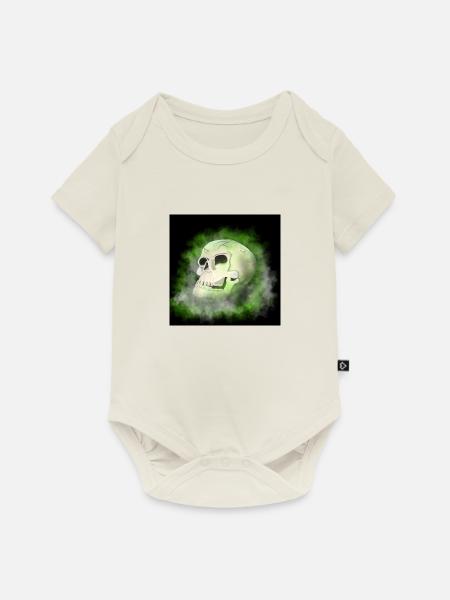 Totenkopf - Baby Premium Kurzarmbody - Naturweiß