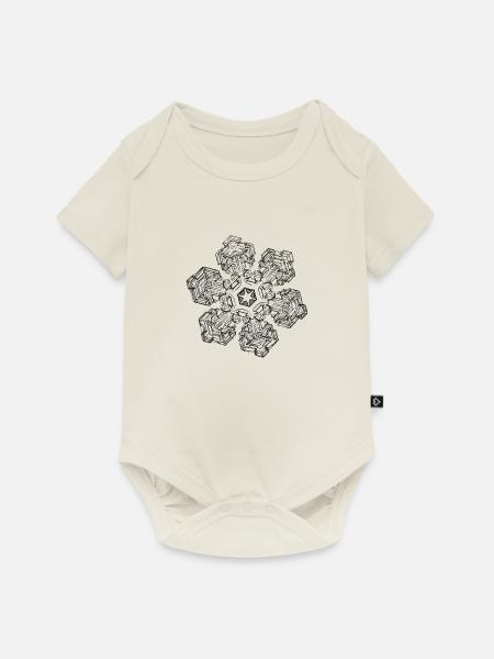 snowflake 10 black - Baby Premium Kurzarmbody - Naturweiß