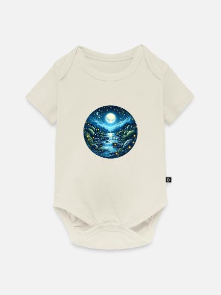 Mondmagie - Baby Premium Kurzarmbody - Naturweiß