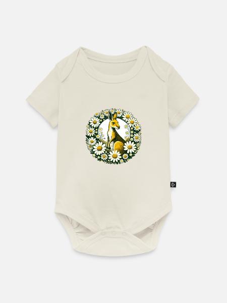 Australisches Känguru - Baby Premium Kurzarmbody - Naturweiß
