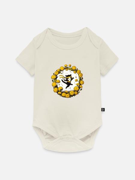 Ninja-Katze - Baby Premium Kurzarmbody - Naturweiß