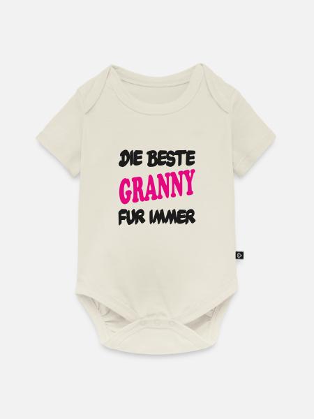 DIE BESTE GRANNY FÜR IMMER - Baby Premium Kurzarmbody - Naturweiß