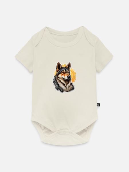 Deutscher Schäferhund - Baby Premium Kurzarmbody - Naturweiß