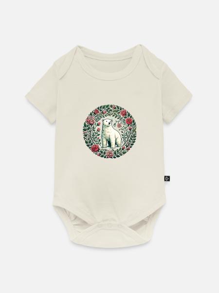 Eisbär - Baby Premium Kurzarmbody - Naturweiß