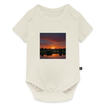 Landschaft Sonnenuntergang - Baby Premium Kurzarmbody - Naturweiß - Vorne