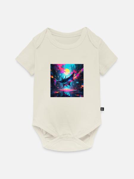 Neon Manta - Baby Premium Kurzarmbody - Naturweiß