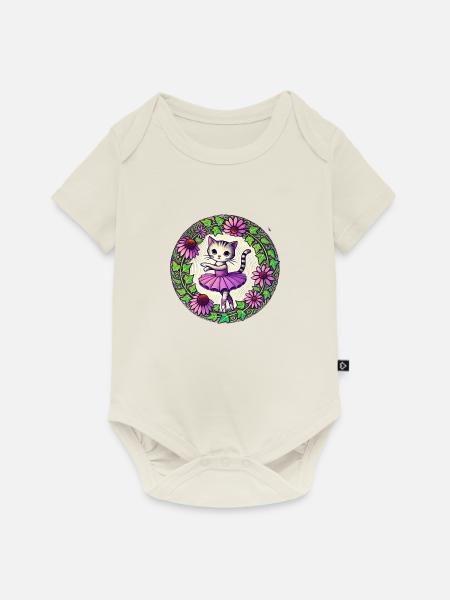 Ballerina Kitty - Baby Premium Kurzarmbody - Naturweiß