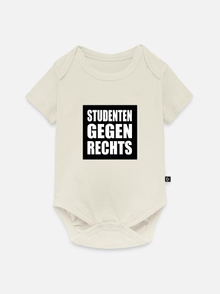 Studenten gegen rechts - Baby Premium Kurzarmbody - Naturweiß