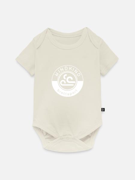 Surfen Windkind - Baby Premium Kurzarmbody - Naturweiß