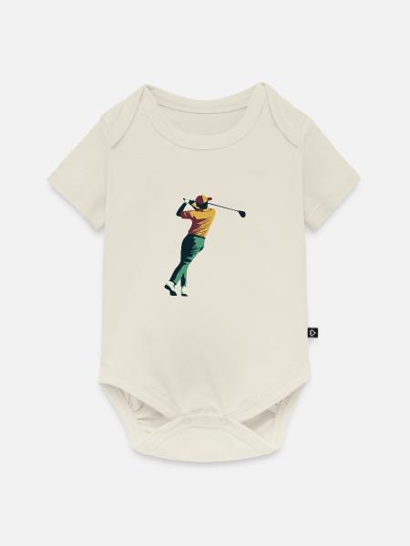 Golfer Golf Golfball - Baby Premium Kurzarmbody - Naturweiß