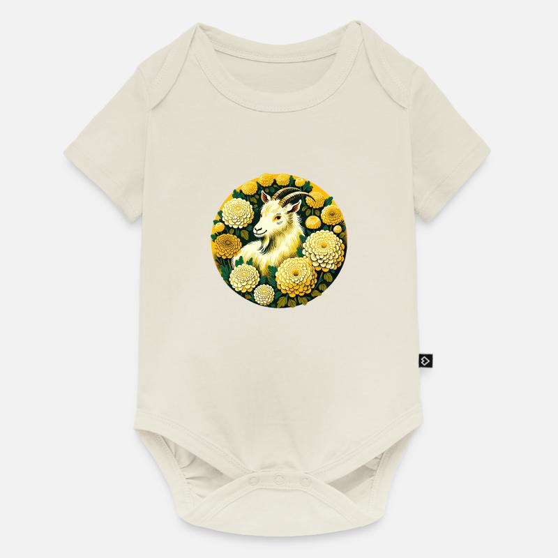Chèvre mignonne - Body à manches courtes Premium Bébé - blanc cassé