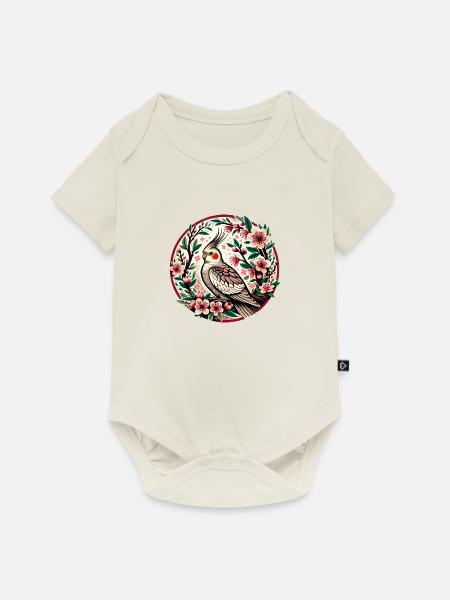 Nymphensittich - Baby Premium Kurzarmbody - Naturweiß