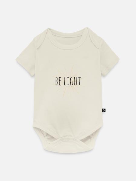 Sei leicht - Baby Premium Kurzarmbody - Naturweiß