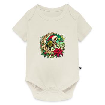 Christmas Turtle - Baby Premium short-sleeve bodysuit - off white - Front