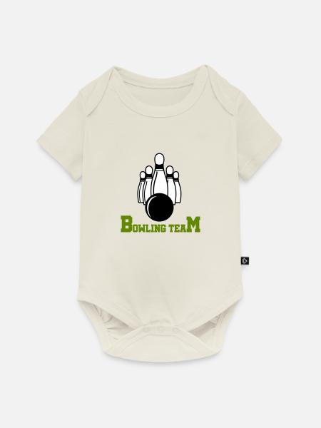 bowling team - Baby Premium Kurzarmbody - Naturweiß