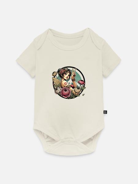 Hippie-Fee - Baby Premium Kurzarmbody - Naturweiß
