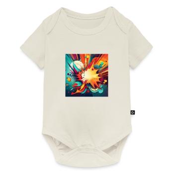 Abstract Colourful Splash with Explosive Design - Baby Premium short-sleeve bodysuit - off white - Front