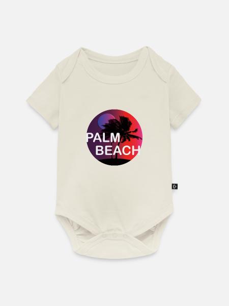 PalmBaech - Baby Premium Kurzarmbody - Naturweiß
