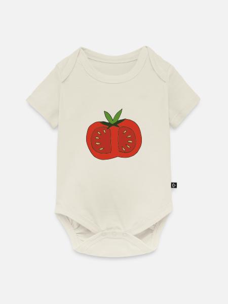 tomate halbiert - Baby Premium Kurzarmbody - Naturweiß